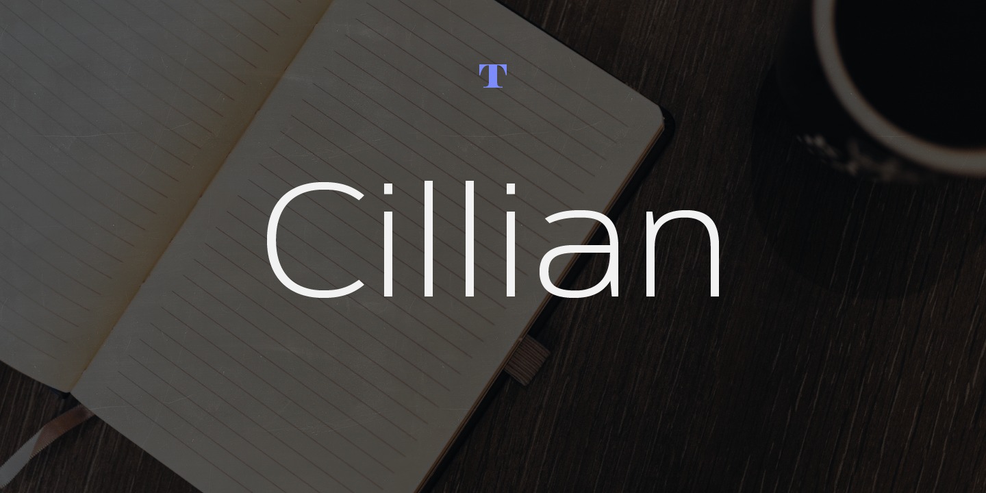 Пример шрифта Cillian